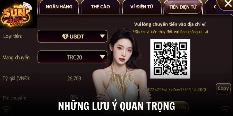 Những lưu ý quan trọng